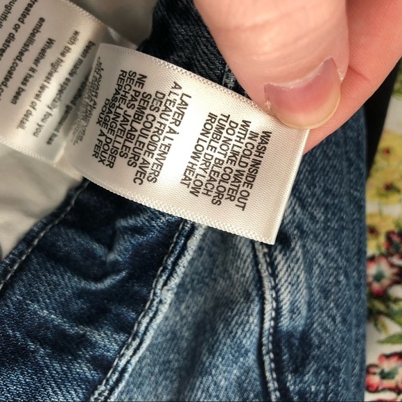 GOOD AMERICAN Good Vintage Straight Leg Jeans Distressed Ripped NWT 6 28 Hi Rise - Picture 8 of 8